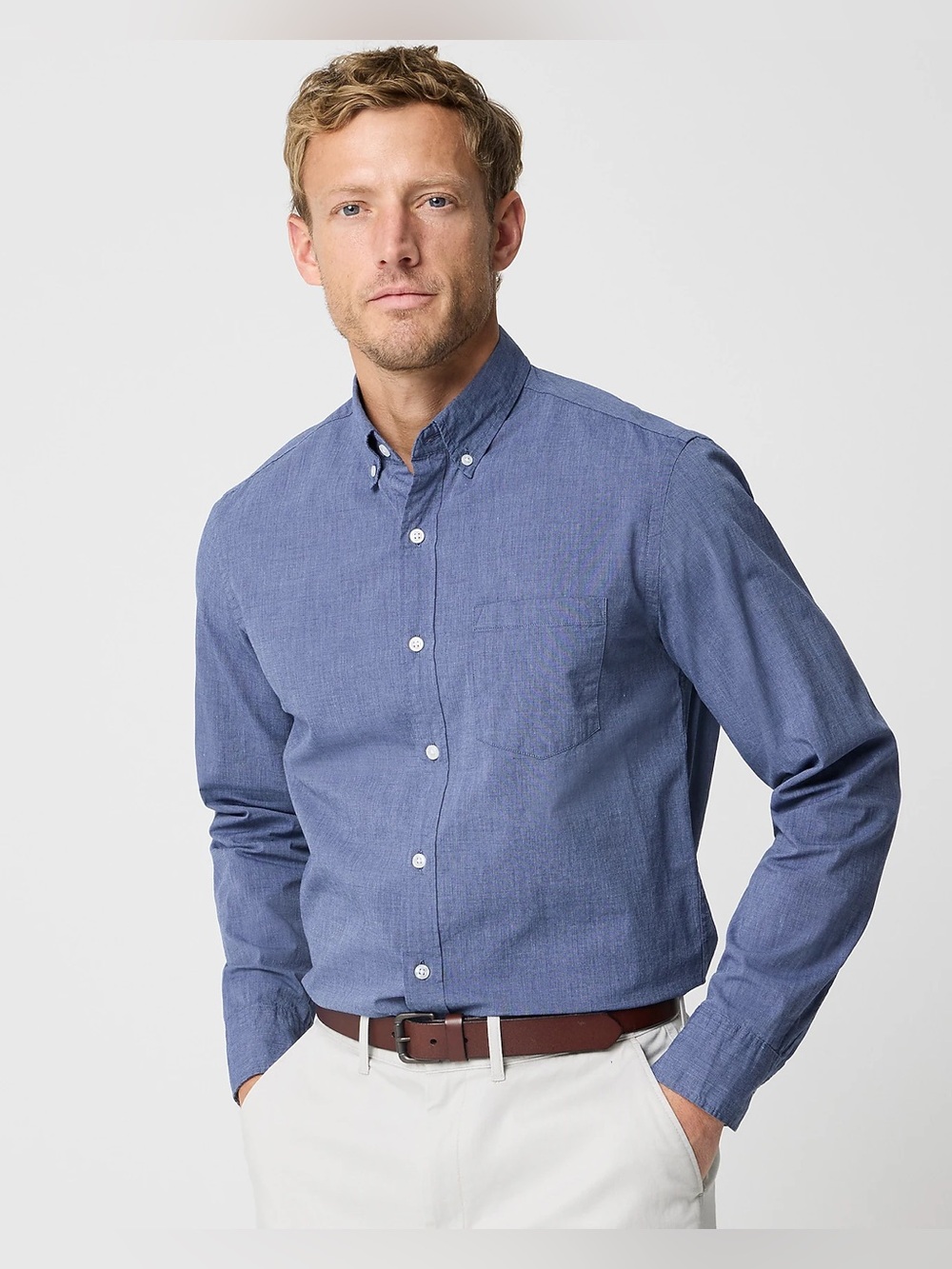 J. Crew factory classic Flex Washed button down shirt old money quiet luxury